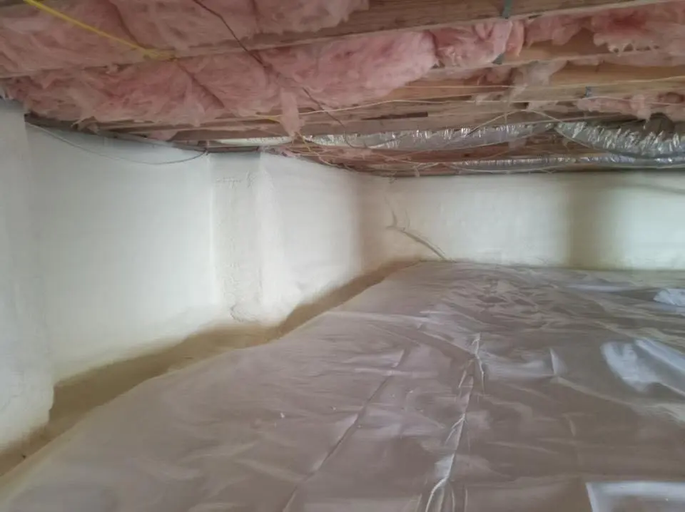 Crawl space encapsulation with closed-cell spray foam for Roof Maintenance in Clovis