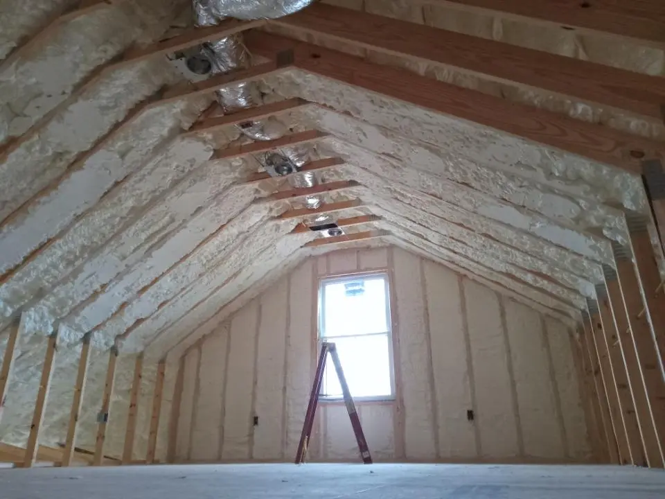 Spray foam roofing application for Crawl Space Insulation project in Clovis
